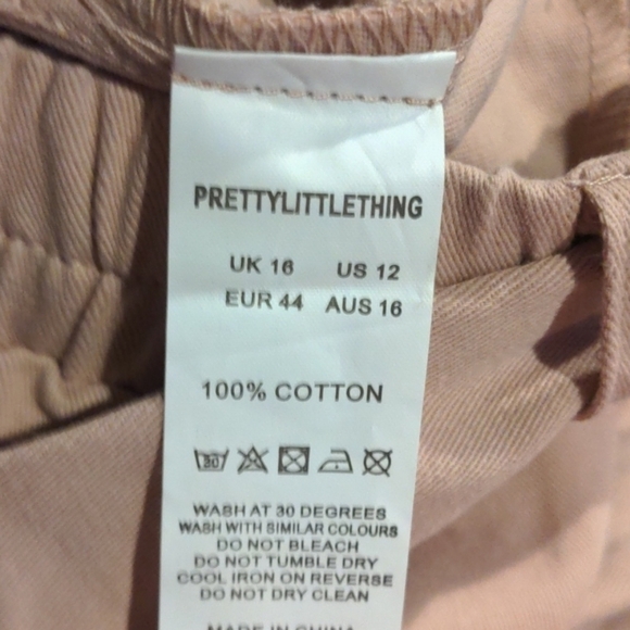 PrettyLittleThing Utility Buckle Belt Joggers size 12 - Picture 6 of 7